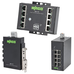 WAGO Black Unmanaged DIN-35 Rail Industrial-ECO-Switches