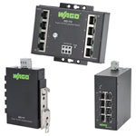 WAGO Black Unmanaged DIN-35 Rail Industrial-ECO-Switches