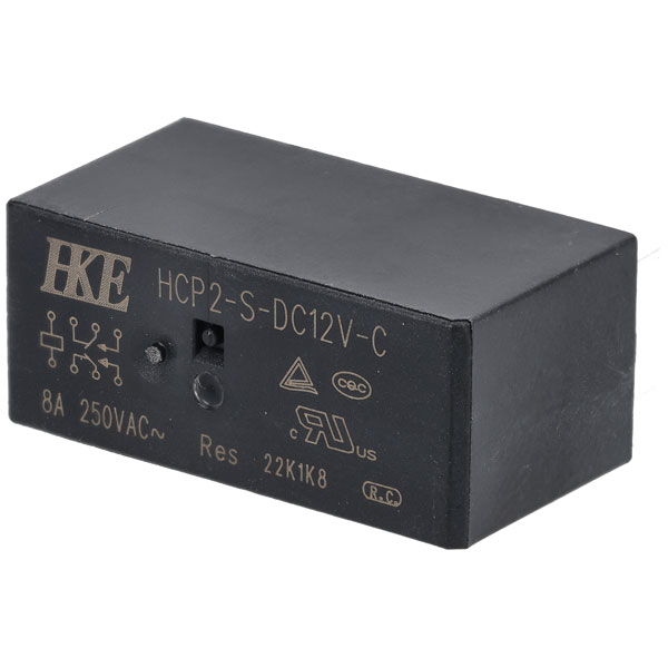  616293 General Purpose PCB Relay, DPDT 12VDC 8A