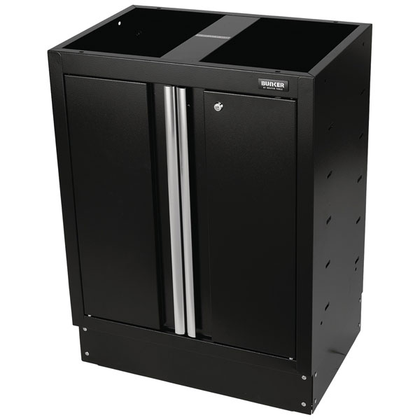  30350 BUNKER® Modular 2 Door Floor Cabinet 680 x 458mm Black