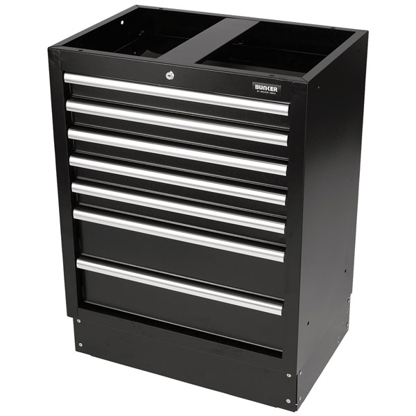 BUNKER® 31706 Modular 7 Drawer Floor Cabinet 680 x 458mm Black