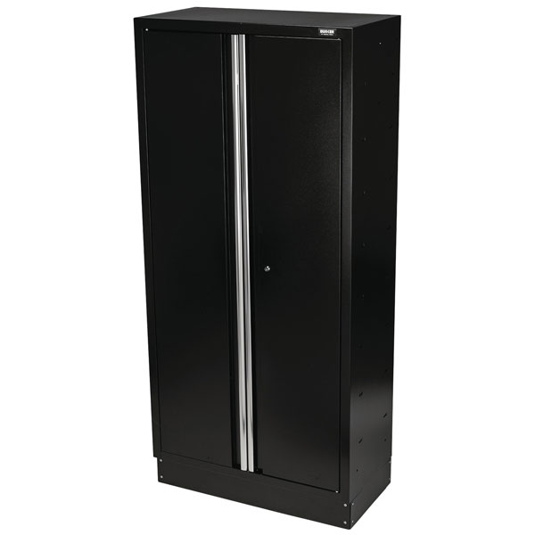  33166 BUNKER® Modular Tall Double Door Floor Cabinet 915 x 458mm Black
