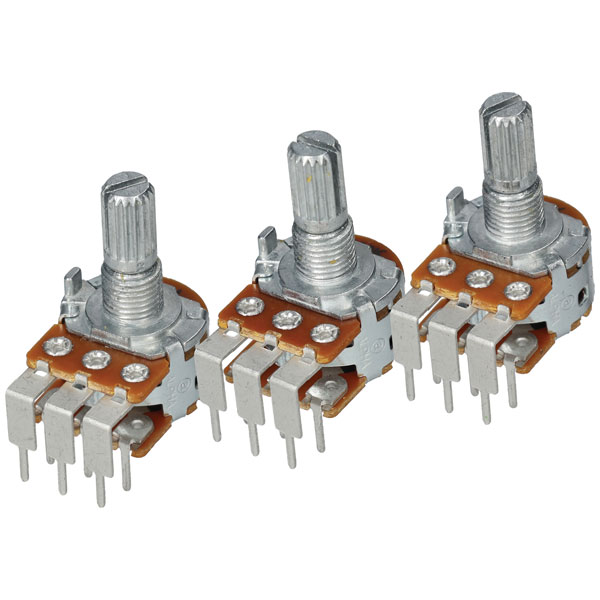 Taiwan Alpha RV16A01F-41-17K-B50K-3 50K LIN Dual 16mm Metal PC mou...