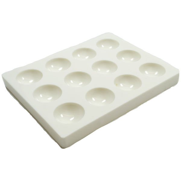 EISCO CH0542C Spot Plate, 12 Wells - Polyethylene,Premium Hard Pla...