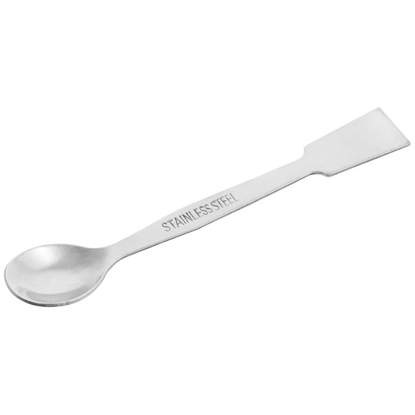 Image of EISCO CH0632C Scoop with Spatula, 7.9" - SS, One Flat End, One Spo...