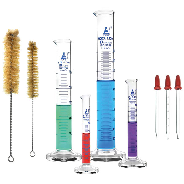 Image of EISCO CH202002 Graduated Cylinder Set 9 Pieces, Class B