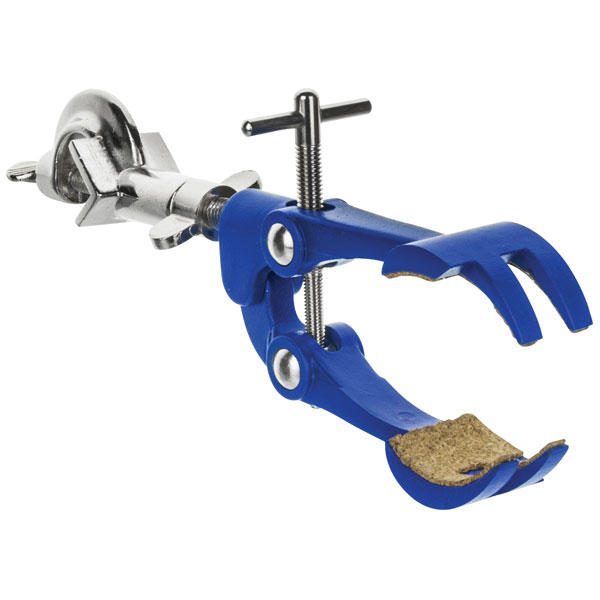 Image of EISCO PRCMP02BH 4 Prong, Cork Lined Clamp, Swivel Bosshead, Indust...