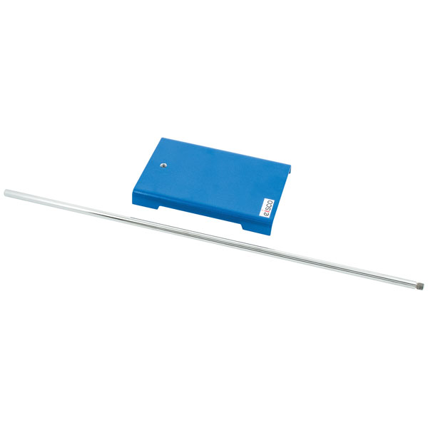 EISCO STDRD Rectangular Retort Base & Rod Set - 8"x5" Base, 23.6" Rod