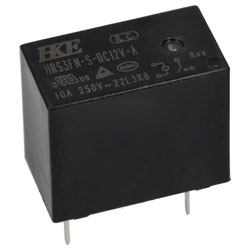 R-TECH Miniature PCB Relays, Non-Latching, SPST-NO, 1 Form A, 5V/12V/24VDC 10A