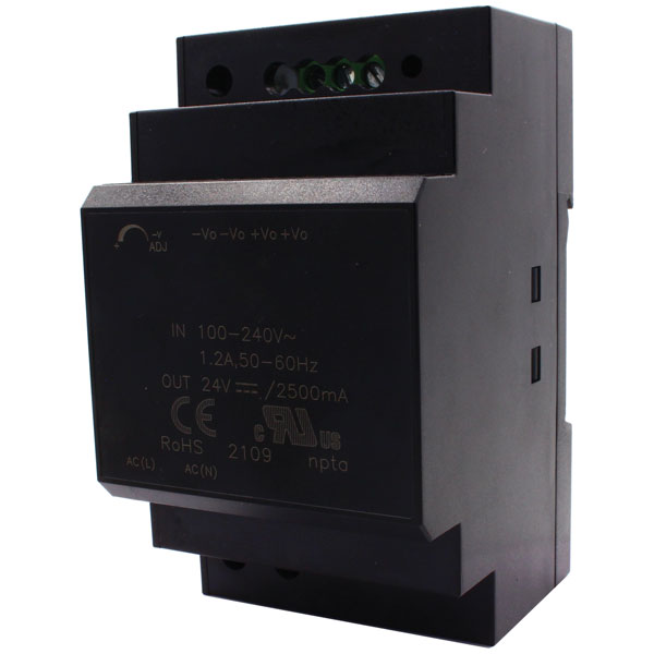 BRAINBOXES PW-301 96W Single Output Industrial DIN Power Supply