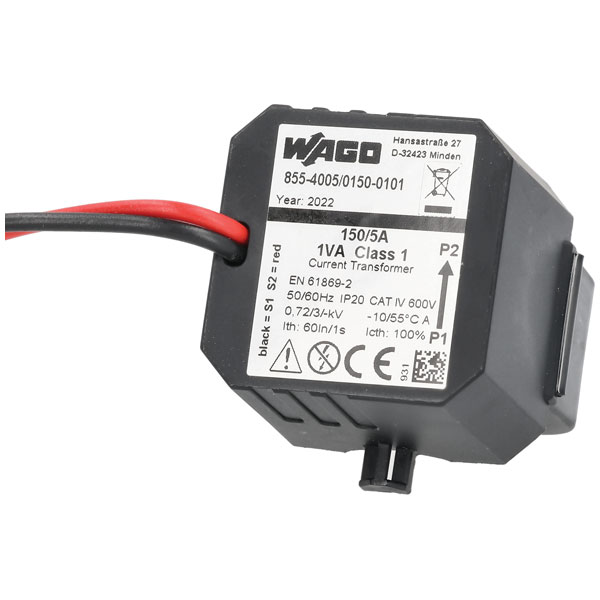 WAGO 855-4005/150-101 SplitCore Primary 150A Secondary 5A Current ...