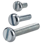 A range of R-TECH Pan Head Slotted Machine Screws BZP