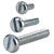 A range of R-TECH Pan Head Slotted Machine Screws BZP