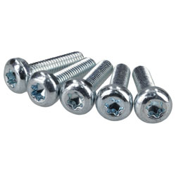 A range of R-TECH Pan Head Recess T Drive Machine Screws