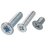 R-TECH 337068 Pozi Countersunk Machine Screws BZP M3 10mm - Pack Of 100