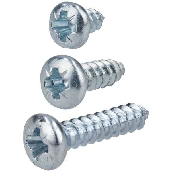  337106 Pozi Pan Head Self-Tapping Screws No.4 6.5mm - Pack Of 100