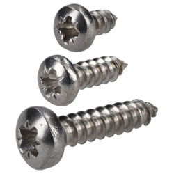 A Range of R-TECH Pozidriv Pan Head Stainless Steel Self Tapping Screws