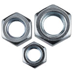 A Range of R-TECH Hexagonal Steel Nuts, Bright Zinc Passivated