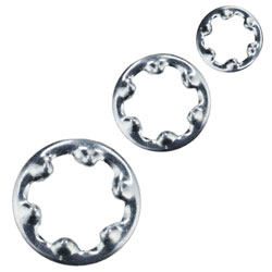 A Range of R-TECH Shakeproof Steel Washers, Bright Zinc Passivated Finish