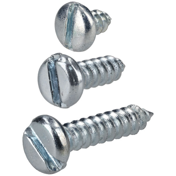  337097 Slotted Pan Head Self-Tapping Screws No.4 6.4mm - Pack Of 100