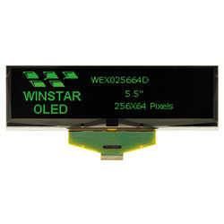 Winstar OLED Displays 256 x 64 Yellow/Black  3.12-inch or Green/Black 5.5-inch