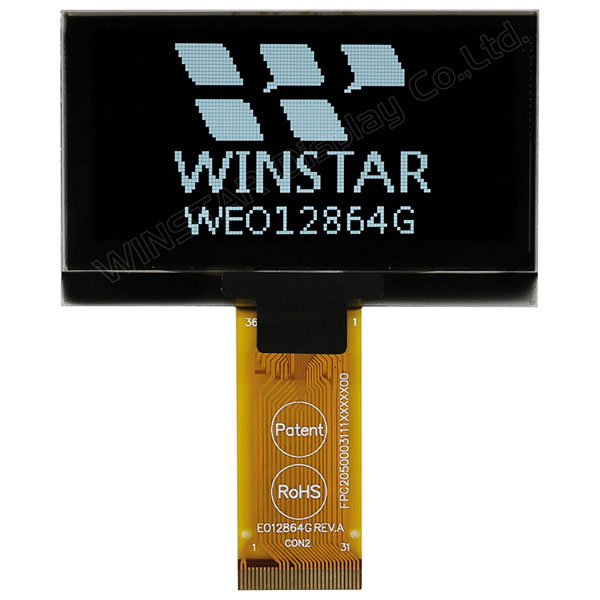 Winstar WEO012864KWAP3N00001 OLED COG 128x64 White/Black 2.7" Anti...