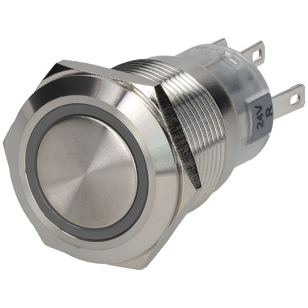 R-TECH 524650 19mm IP65 Vandal Resistant Switch SPDT RGB Ring LED ...