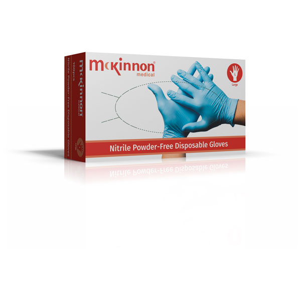  MG90XL Medical X-Large Blue Nitrile Powder-Free Examination Gloves Bx90