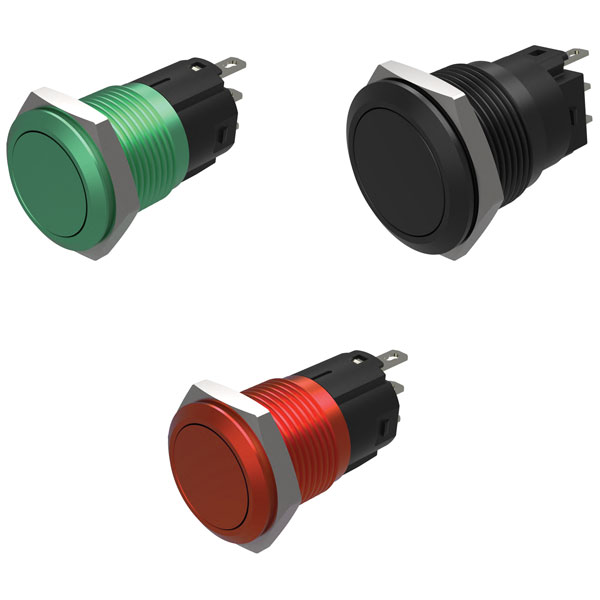 EAO 82-6751.1114 IlluminatedMomentary 22mm Red Flush Red 24V Solde...