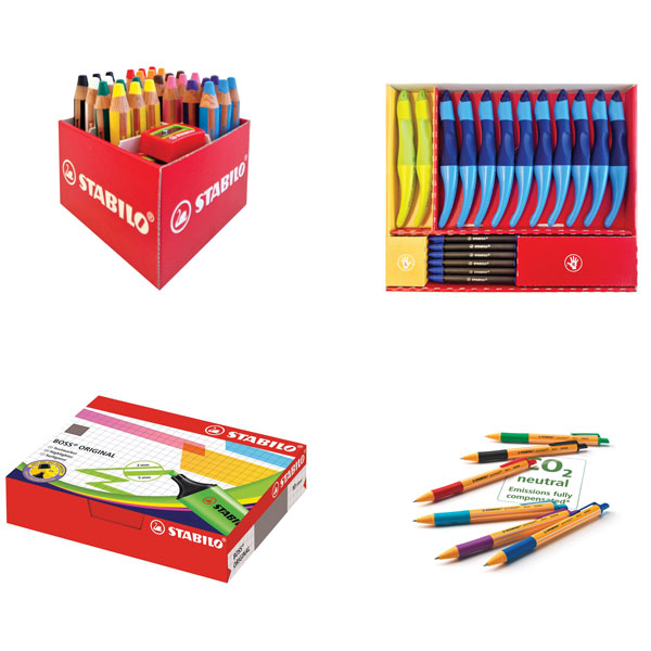 STABILO 648/4-5 Whiteboard and Flipchart Markers MARKdry Pack of 4...