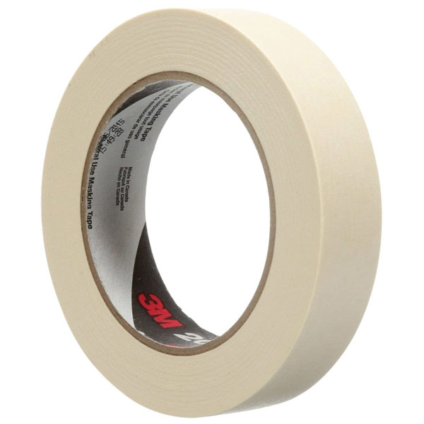 3M 7100195888 General Use Masking Tape 201E, 48 mm x 50 m, Beige