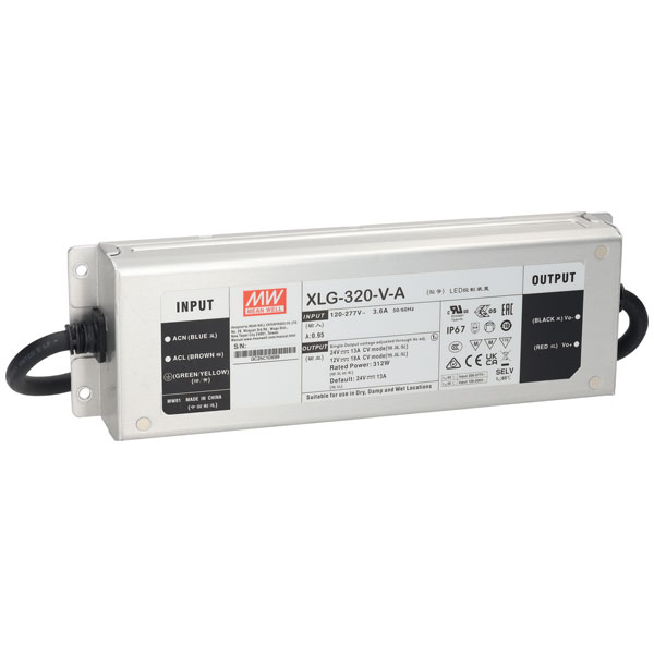 MeanWell XLG-320-V-A 315watt IP67 Constant Voltage LED Driver