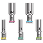 Wera Range of 8790 HMC Deep 1/2-inch Hex, Individual Sockets