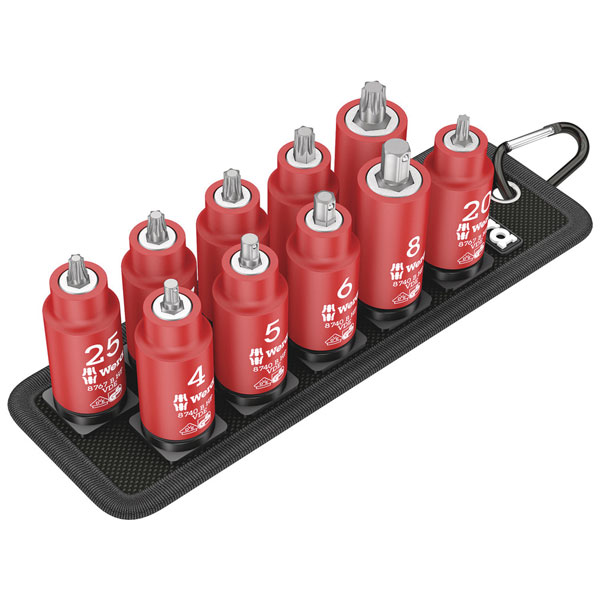 Wera 05004930001 Belt B VDE 1 Zyklop Bit Socket Set TORX®/Hex 3/8"...