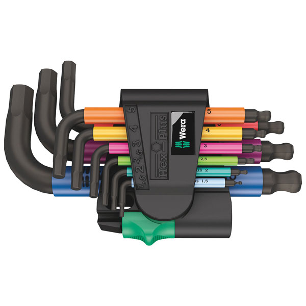 Wera 05133164001 950/9 Hex-Plus Multicolour 2 L-Key Set Metric Bla...