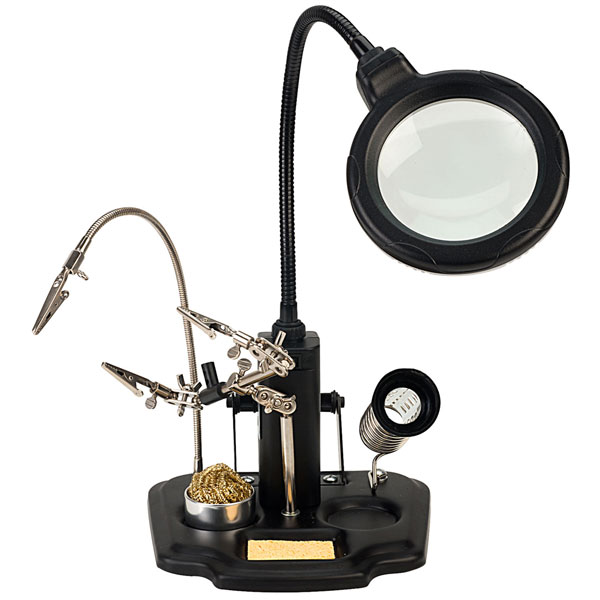 Anvil AV-HHLMP LED Magnifying Lamp With Helping Hands - Battery Only