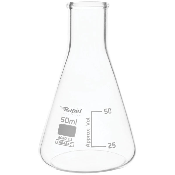 Rapid EGL0424H Conical Flask with Narrow Neck, 1000 ml pack of 6