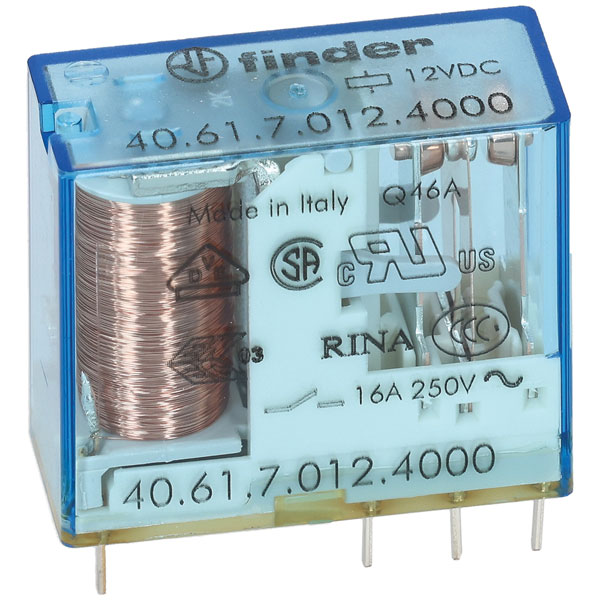 Finder 40.61.7.012.4000  12V 16A SPDT Power PCB Relay