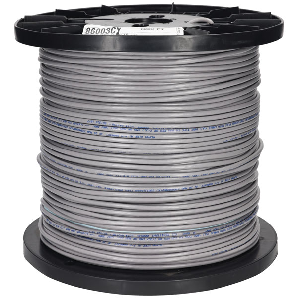Alpha Wire 86003CY SL001 28 AWG 3 Core Xtra Guard Screened Slate D...