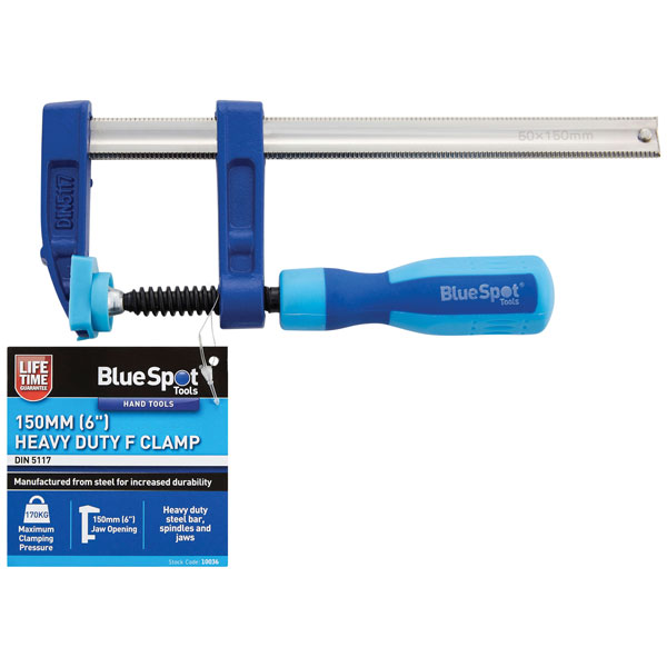BlueSpot Tools 10036 Heavy-Duty F-Clamp 50 x 150mm