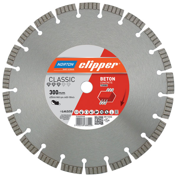 Norton Clipper 70184694467 Classic Beton Diamond Blade 230 x 22.23mm