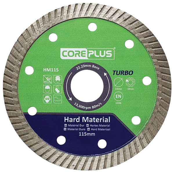 Core Plus CORDBHM230 HM230 Hard Material Turbo Diamond Blade 230mm