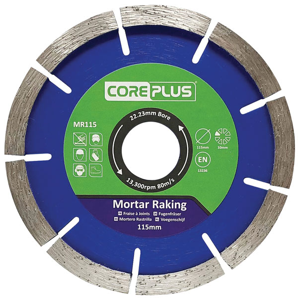 Core Plus CORDBMR125 MR125 Mortar Raking Diamond Blade 125mm