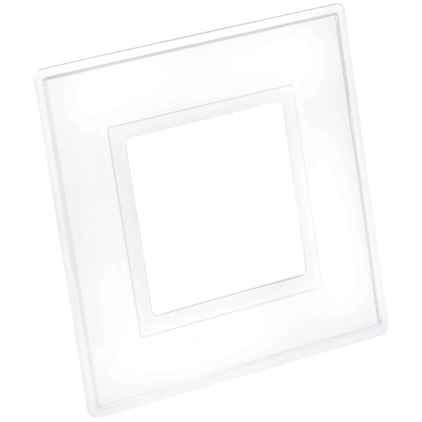 Dencon 88052NB Clear Finger Plate 2-Gang