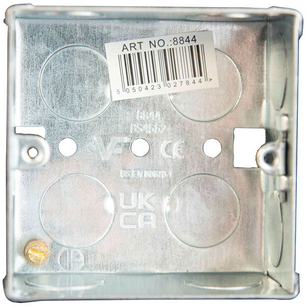 Dencon 8852NB Metal Back Box 2-Gang 45mm