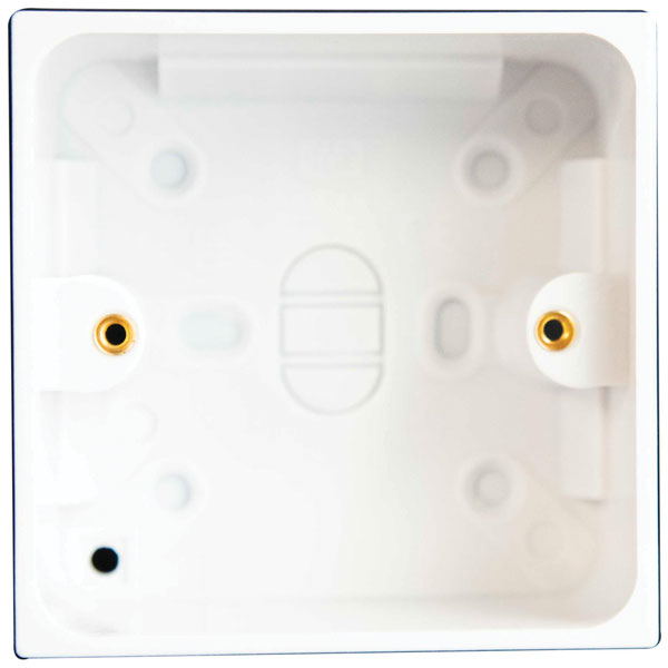 Dencon 8902NB Pattress Box with Earth 2-Gang 45mm
