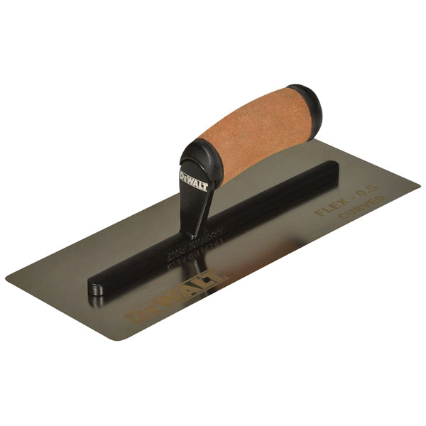 DEWALT EU 2-987 0.5mm FLEX StainlessSteel Curved Trowel LeatherHan...