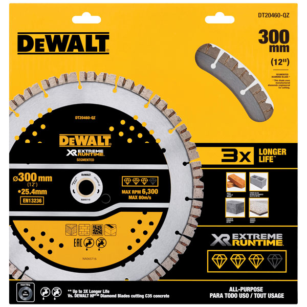 DEWALT DT20460-QZ ELITE SERIES™ All Purpose Diamond Wheel 305 x 25.4mm