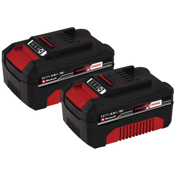 Einhell 4511489 Power X Change Battery Twin Pack 18v 40ah Li Ion