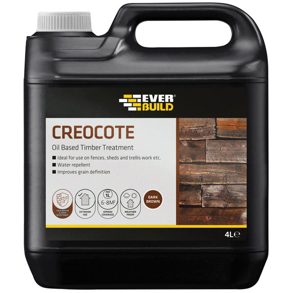 Everbuild 489045 Creocote Light Brown 4 litre